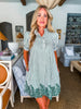 Ivy Days Striped Dress-Green