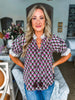 Blossom Drift Botanical Top-Brown