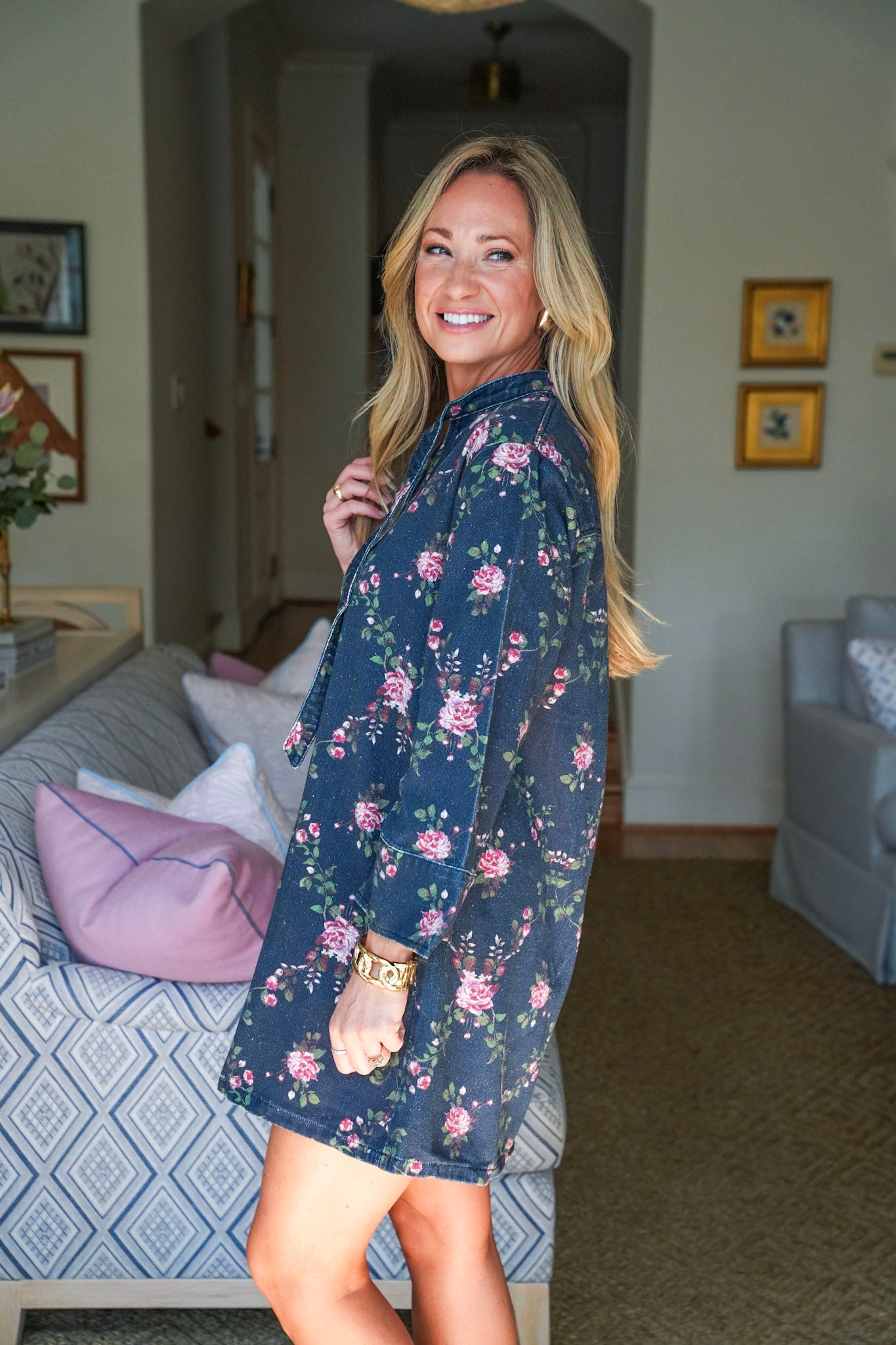 Country Fields Floral Mini Dress