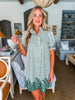 Ivy Days Striped Dress-Green