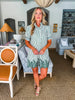 Ivy Days Striped Dress-Green