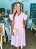 Strolling Through Maine Midi Dress-Pink