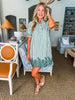 Ivy Days Striped Dress-Green