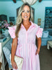 Strolling Through Maine Midi Dress-Pink