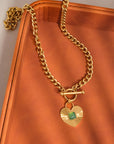 Green Heart Chain Necklace