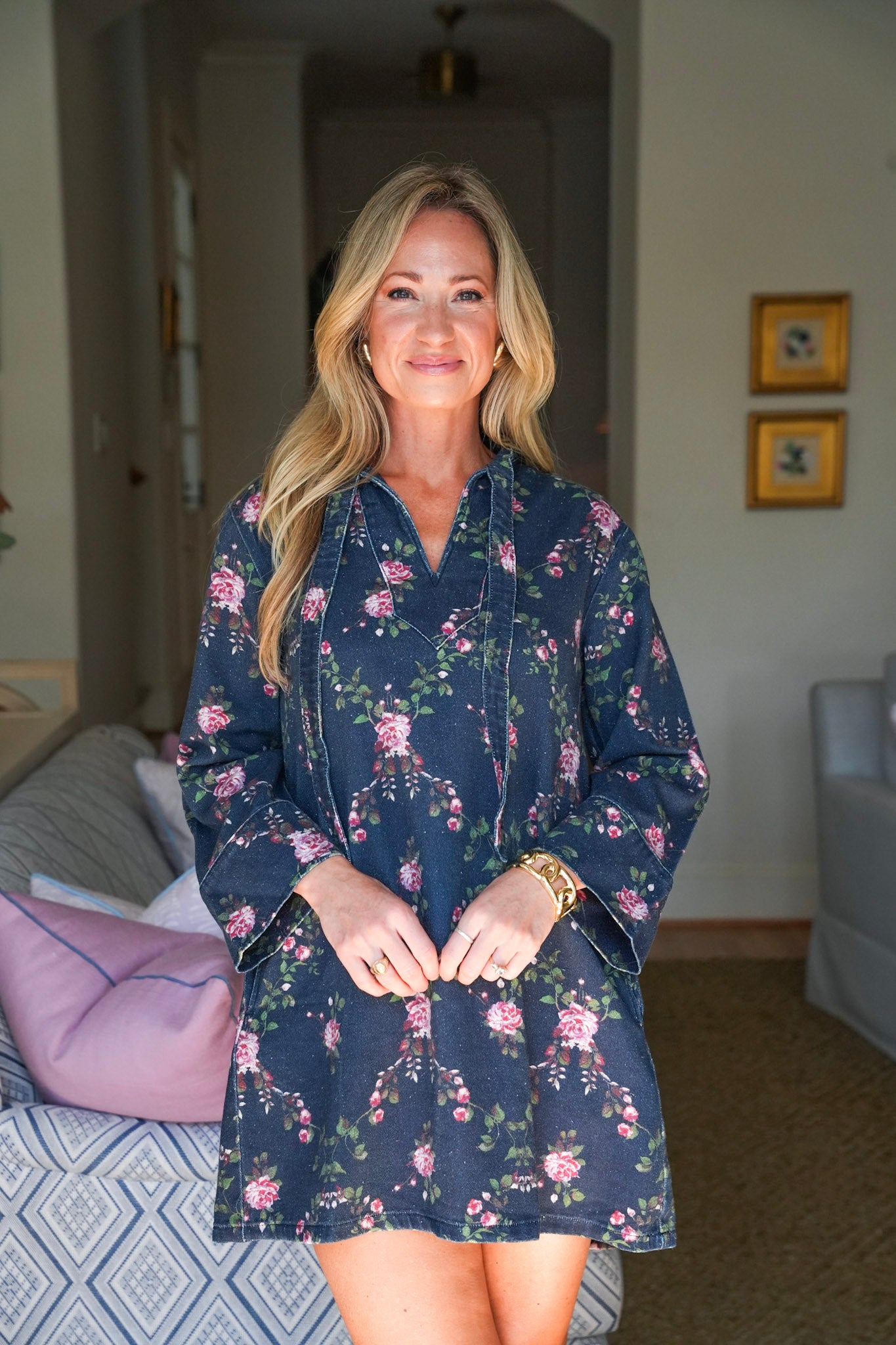 Country Fields Floral Mini Dress