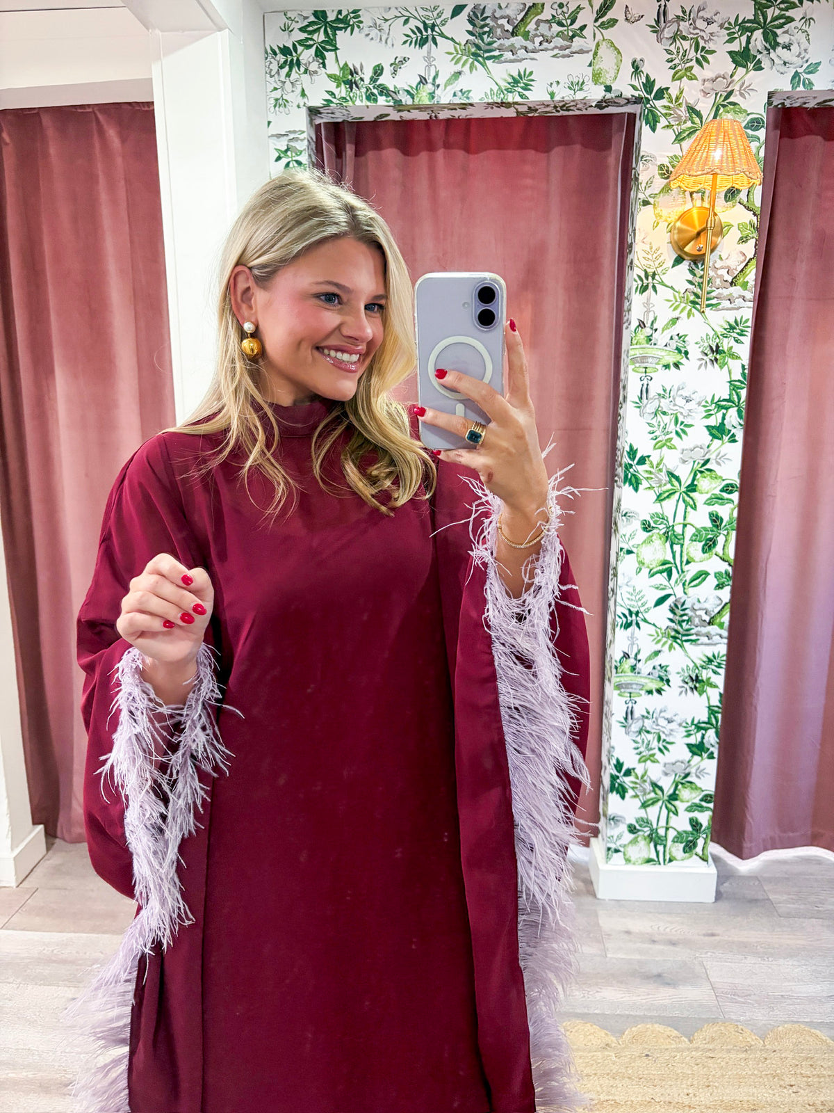 Plume Royale Cape Maxi Dress