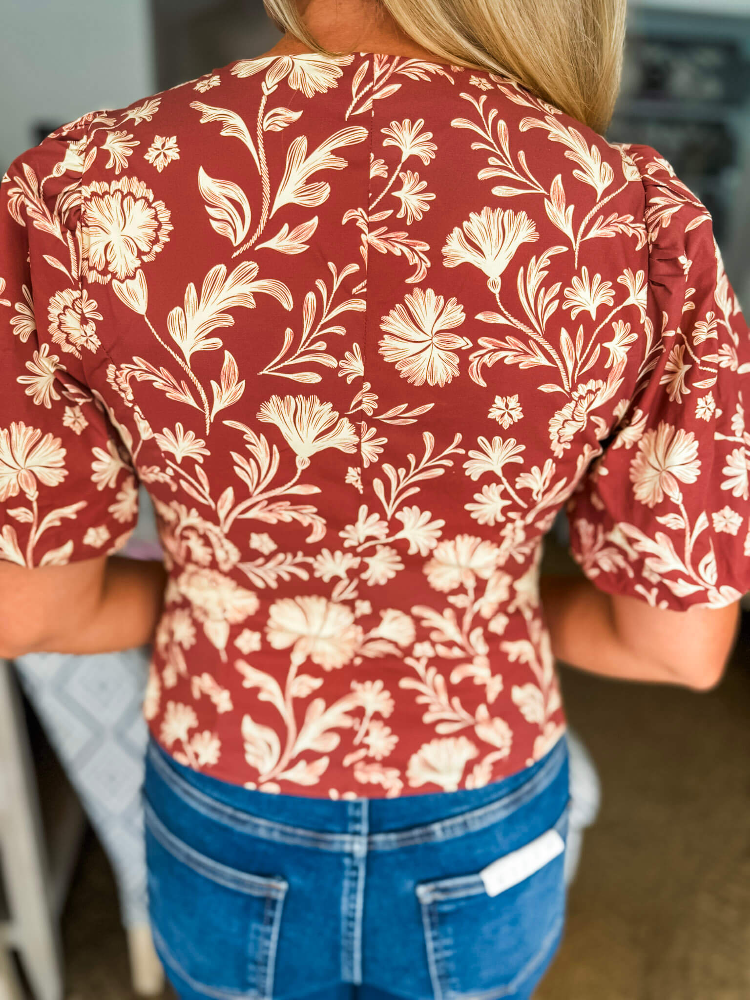 Falling Hard Floral Button Down Top