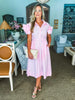 Strolling Through Maine Midi Dress-Pink