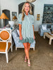 Ivy Days Striped Dress-Green