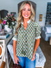 Blossom Drift Botanical Top-Olive
