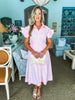 Strolling Through Maine Midi Dress-Pink