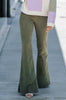 Corduroy Crush Flares- Olive