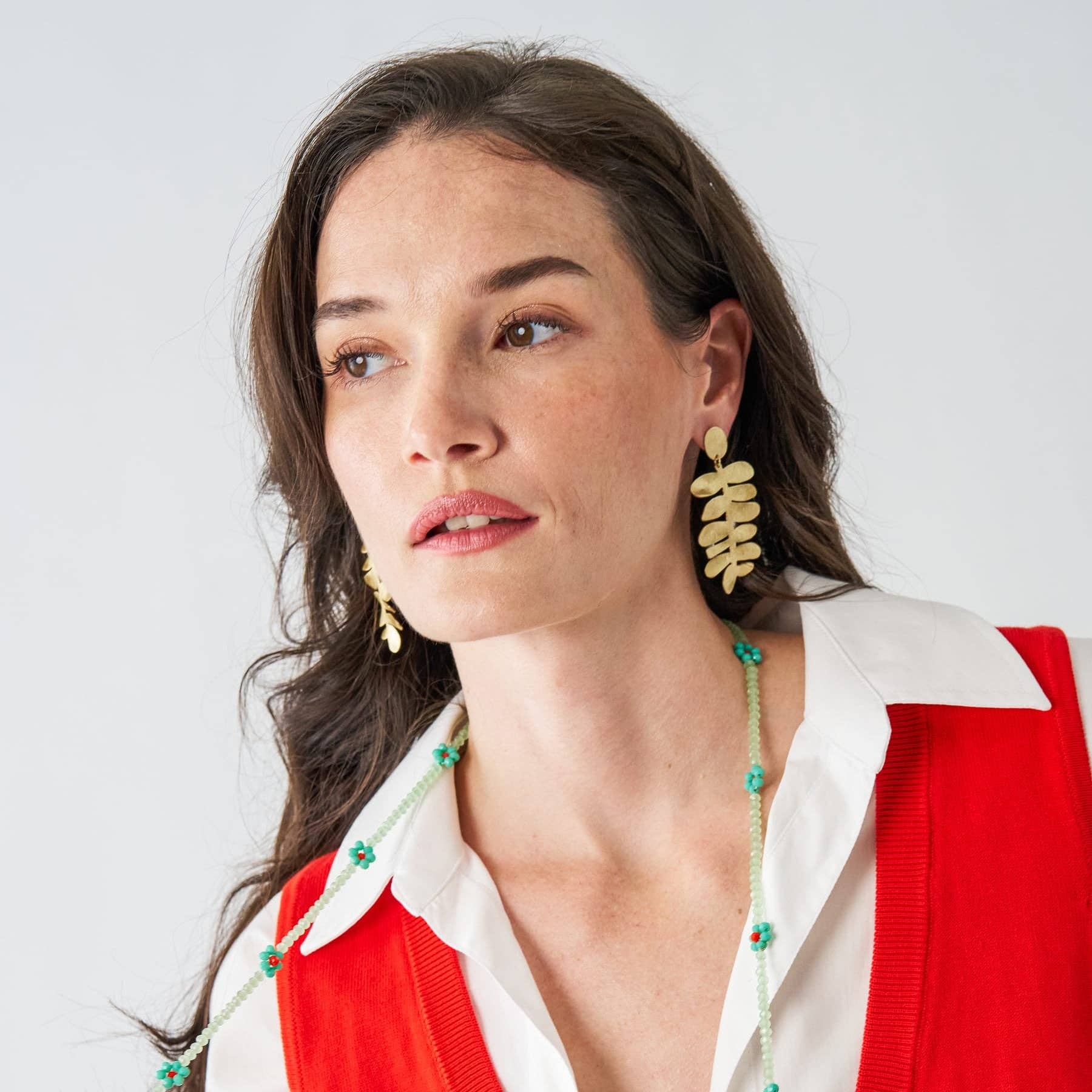 Harlee Leaf Drop Earrings