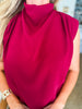 Polished Affair Top-Burgundy