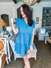 Casual Charm Dress- Dusty Teal