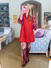Autumn Frills Mini Dress