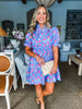 Strolling Through Floral Dress-Periwinkle