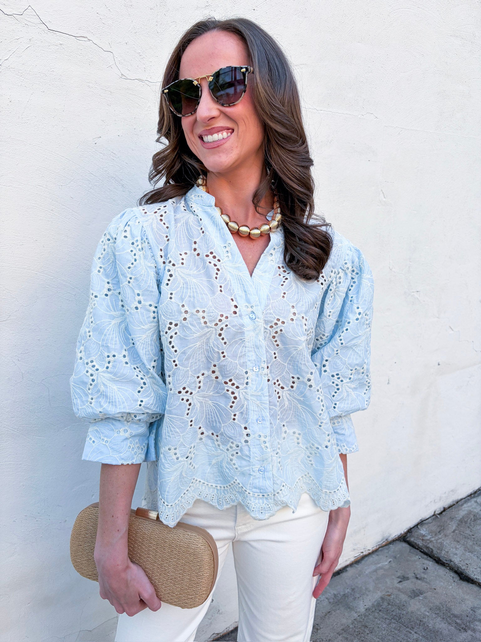 Angel Whisper Eyelet Top