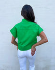 Timeless Touch Collar Top-Green