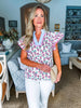 Peony Fields Flutter Sleeve Top