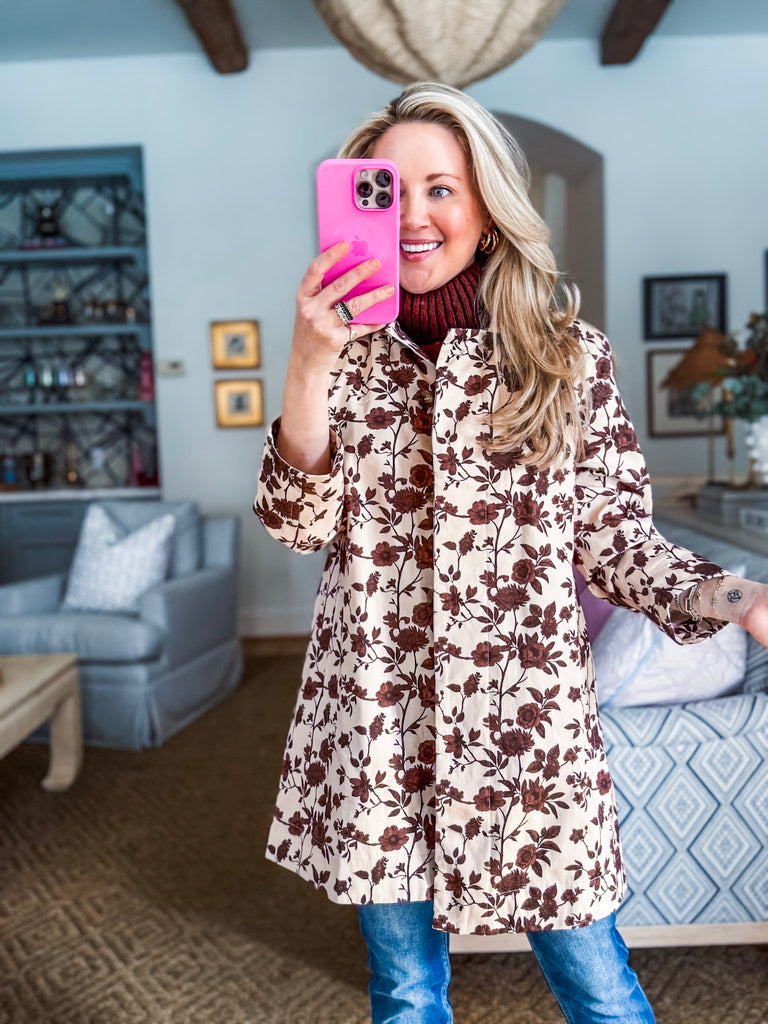 Whimsical Walks Floral Coat