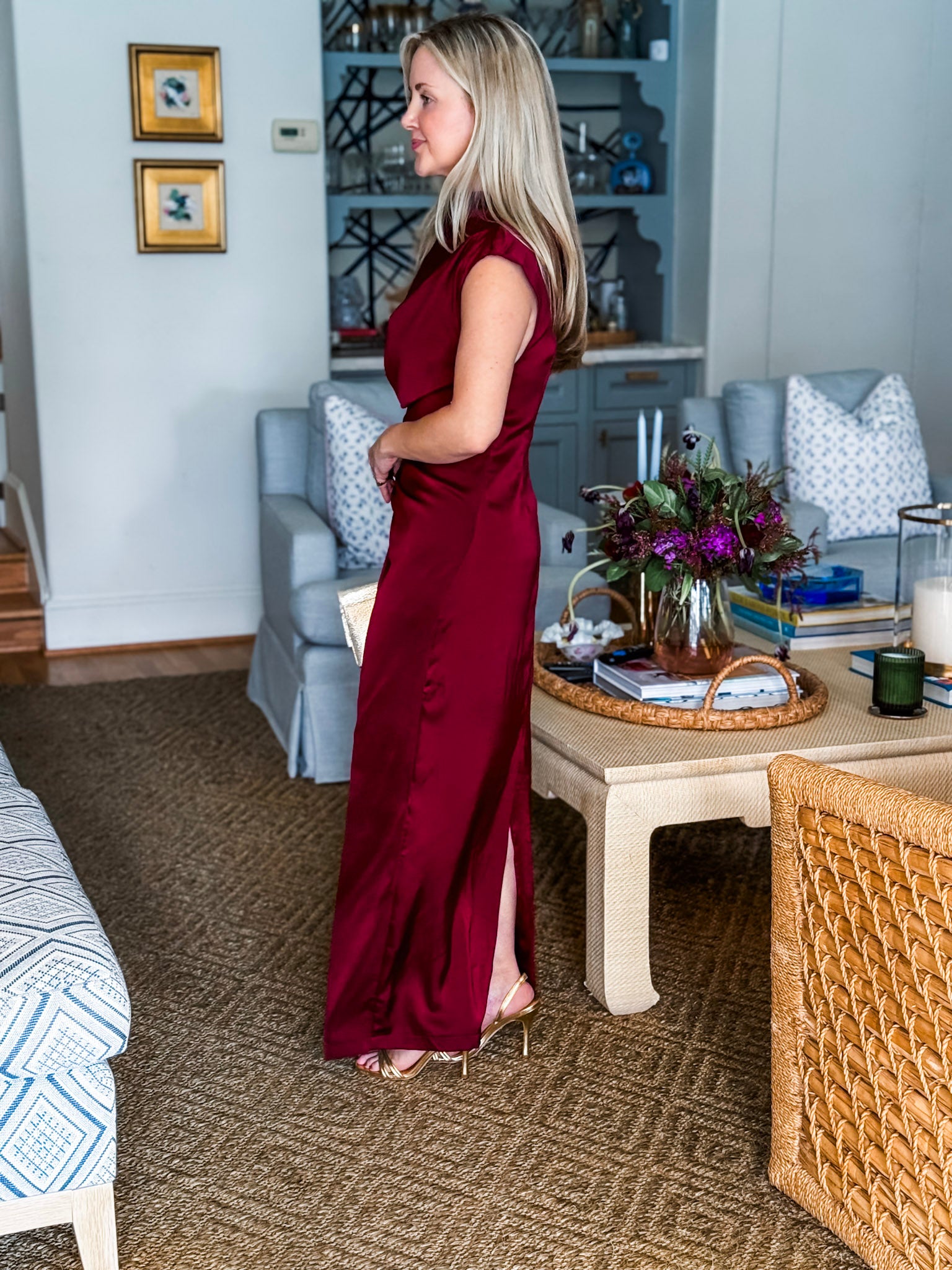 Turning Heads Maxi Dress- Wine