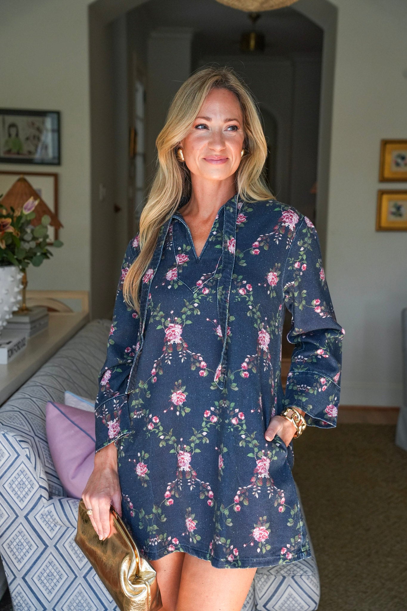 Country Fields Floral Mini Dress