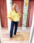 The Classic Swing Sweater-Lemon
