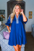 Latte Love Mini Dress-Navy