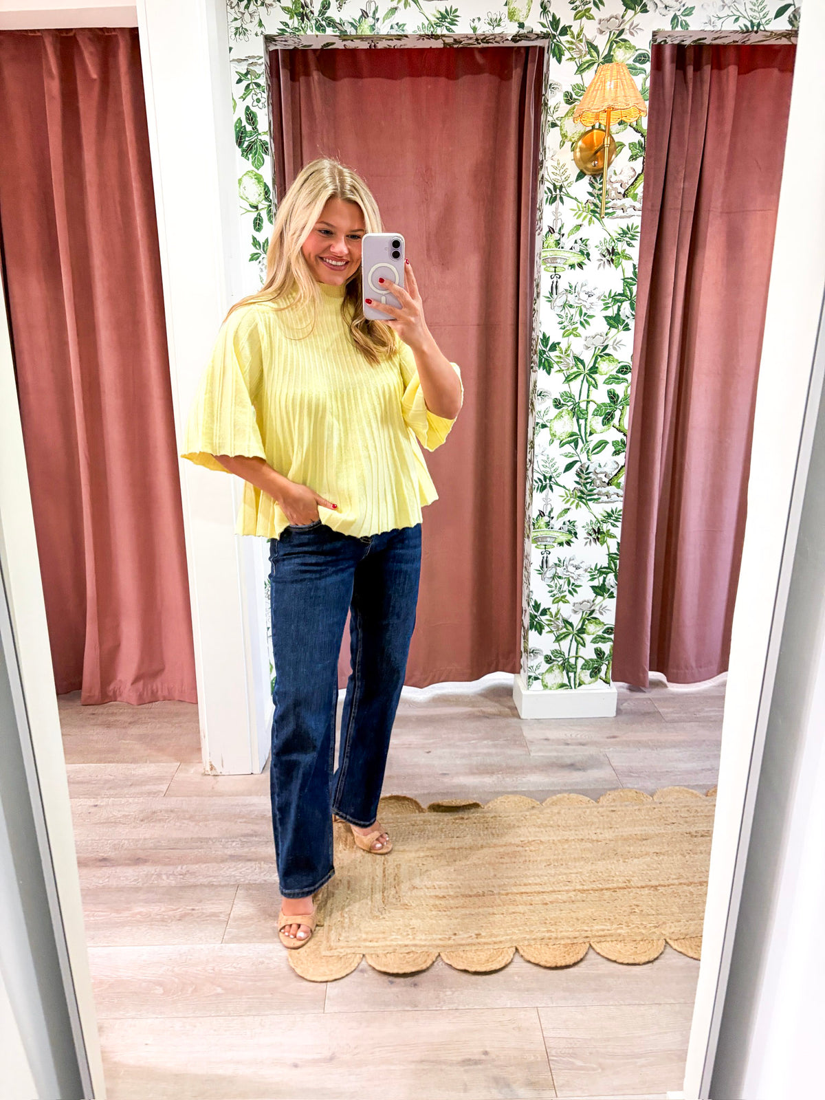The Classic Swing Sweater-Lemon