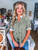 Blossom Drift Botanical Top-Olive