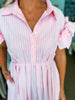 Strolling Through Maine Midi Dress-Pink