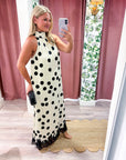Polka Charm Maxi Dress