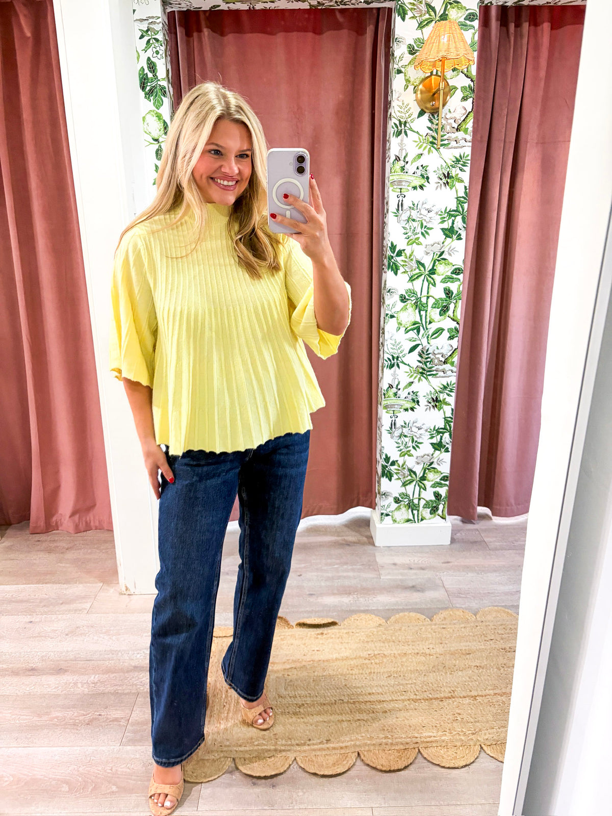 The Classic Swing Sweater-Lemon