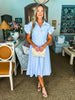 Strolling Through Maine Midi Dress-Blue