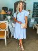 Strolling Through Maine Midi Dress-Blue