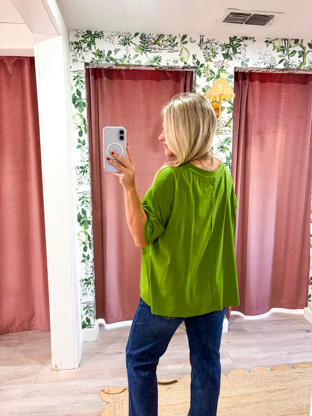 Mabel Oversized Tee-Green