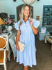 Strolling Through Maine Midi Dress-Blue