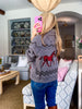 Horse Knit Sweater-Dark Gray
