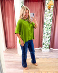 Mabel Oversized Tee-Green