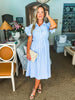 Strolling Through Maine Midi Dress-Blue