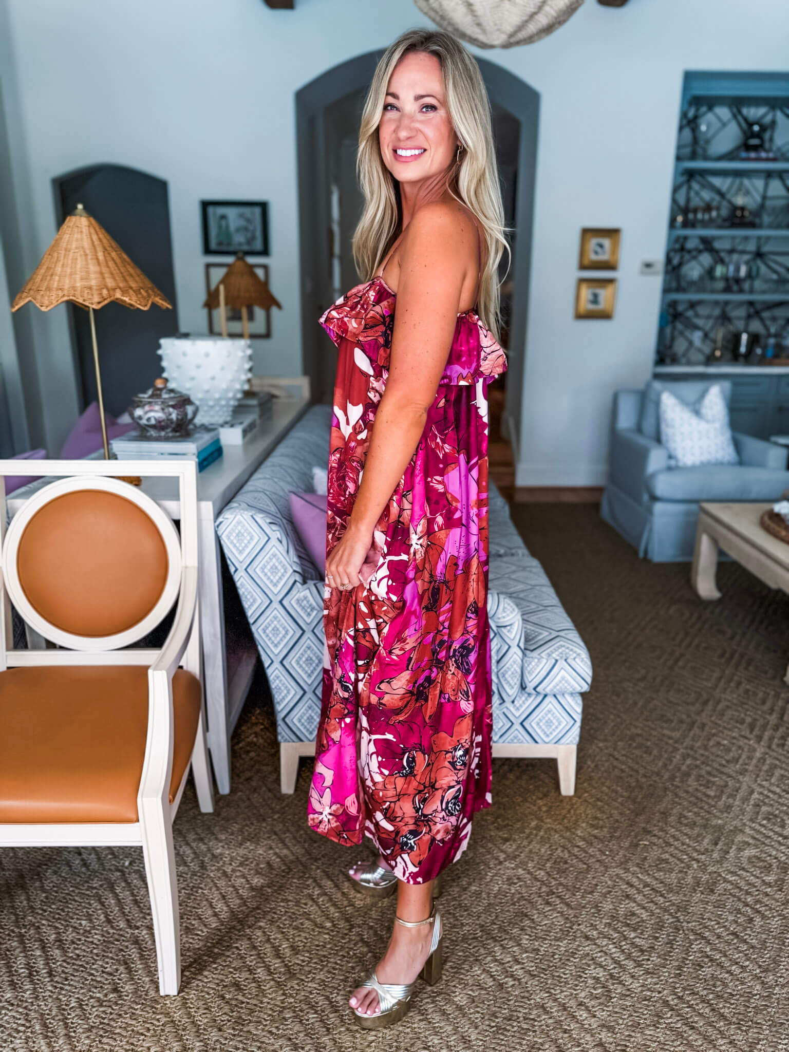 Just Us Flowy Midi Dress
