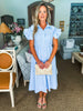 Strolling Through Maine Midi Dress-Blue