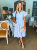Strolling Through Maine Midi Dress-Blue