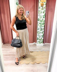 Amour Pleated Midi Skirt