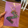 Giltter Letter Keychain