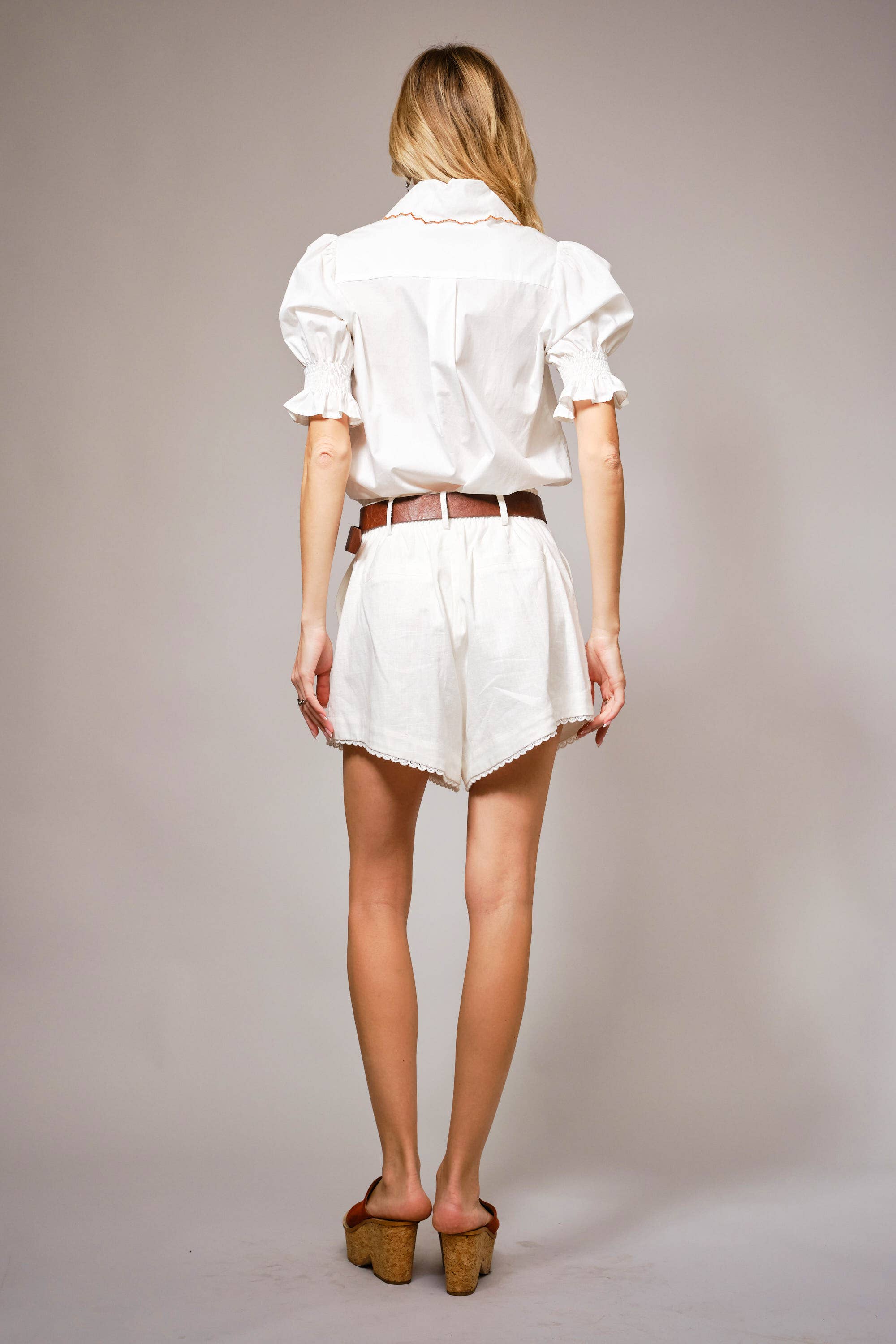 PREORDER: Dominique Scallop Embroidered Top