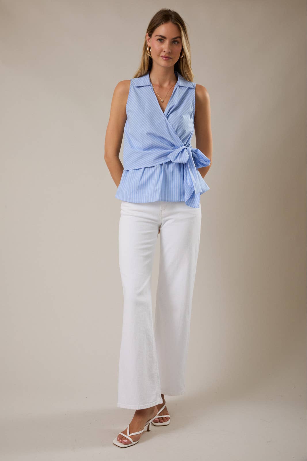 Sunlit Wrap Tie Top
