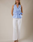 Sunlit Wrap Tie Top